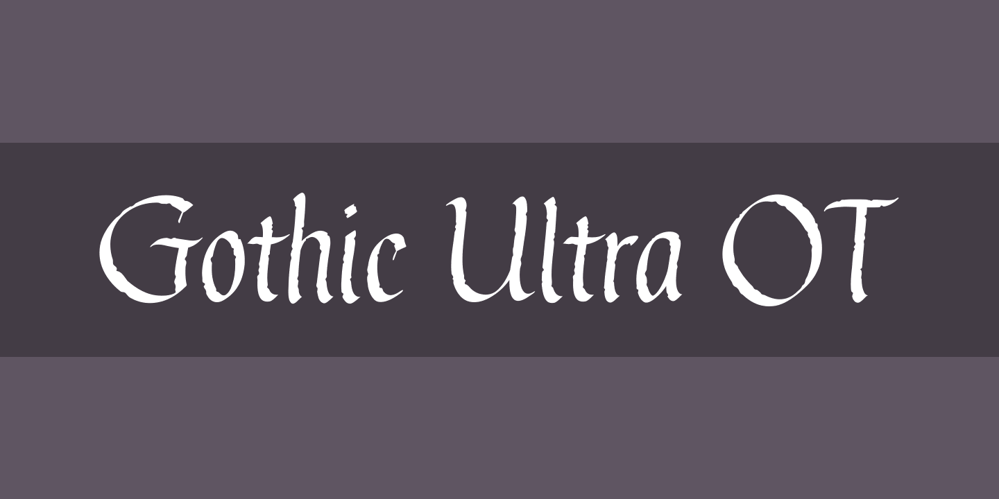 Przykład czcionki Gothic Ultra OT
